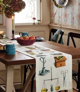 John Derian Target Corredor de Mesa Objetos de Cocina Herramientas Otoño Otoño 14” X 90 Nuevo - Imagen 1 de 4