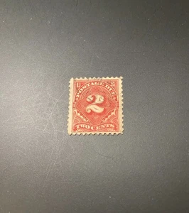 U.S. Scott #J62 Ziffer 1917 2¢ Porto fällig gebraucht Einzelmarke NG dünner SIEHE Schein - Bild 1 von 2