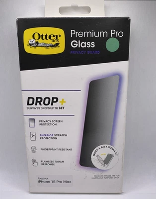 Protector Pantalla Privacidad OtterBox Premium Pro iPhone 14/15 Pro Max Cristal - Nuevo Foto 1 de 2