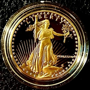 1987 US Mint $50 & $25 Two Coin Gold Proof Set Original Mint Packaging - Picture 1 of 12