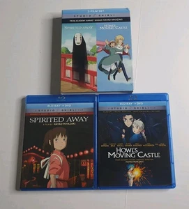 Spirited Away & Howl's Moving Castle 2 Film Set (Blu-ray + DVD, 4-disc) - Picture 1 of 10