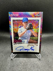 Jimmy Key 2024 Leaf Vivid Auto White Sparkles Strike A Pose 9/10 - Picture 1 of 2