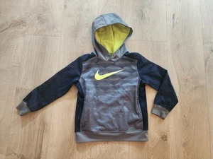 Nike Boys Size 6 Hoody Hoodie Jacket Green Black Athletic Polyester 5-6 Years - Picture 1 of 3