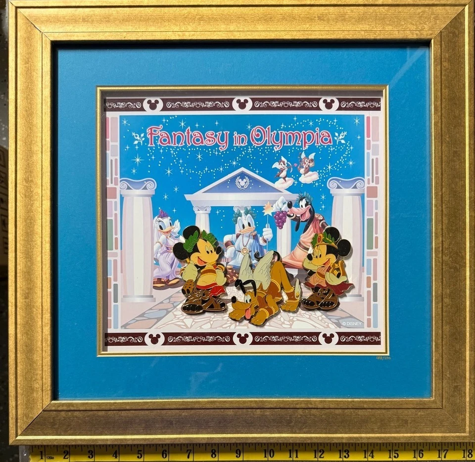 Набор булавок JDS Disney Japan Fantasy in Olympia Mickey Pluto Minnie в рамке LE 200 - Изображение 1 из 1