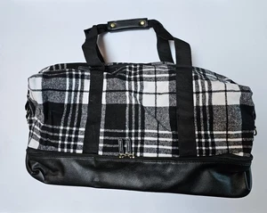 DSW exklusive schwarz-weiß karierte Weekender Tasche Reise Handgepäck - Bild 1 von 11