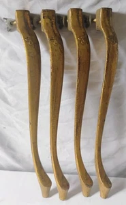 set 4 Decorative French Style Gold Furniture Legs Solid Resin 19" high - Picture 1 of 6