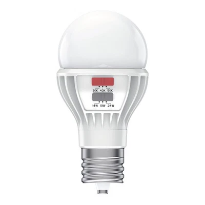 RAB 24W High Output A23 LED Lamp 120-277V Power/Color Select Mogul Base - Image 1 of 3