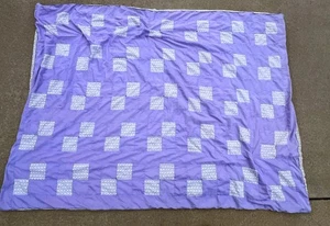 vintage handmade quilt twin patchwork hand made block 60x82 rustic primitive - Picture 1 of 10