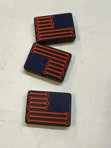 3 pc. American flag wrenches Silicone Focal Bead Beadable Pen Keychain - Picture 1 of 6