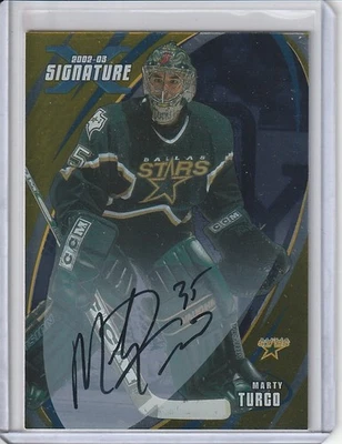 2002-03 In the Game Be A Player Signature Series Marty Turco Auto #165 - Image 1 of 2