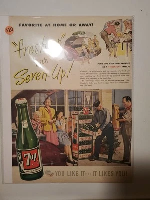 cartel publicitario vintage 7up Foto 1 de 4