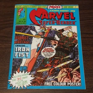 MARVEL SUPER HEROES #390 VF/NM (9.0) WITH INSERT OCT 1982 BRITISH MONTHLY COMIC - Foto 1 di 3
