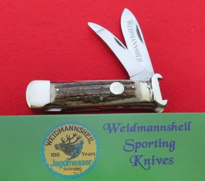 Cuchillo Weidmannsheil Alemania 1995-1996 Ciervo Escopeta Shell Extractor ¡RARO! Como nuevo sin precio base Foto 1 de 4