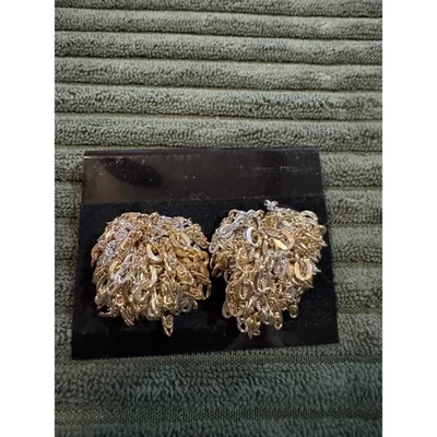 Винтажный Vogue золото и серебро тон зажим на серьги заявление модные ювелирные изделия - Изображение 1 из 4