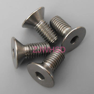 Tornillo de titanio M5 x 12 Ti 4 piezas Allen hexagonal cabeza plana para tacos SPD Foto 1 de 2