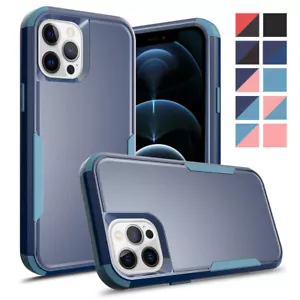 Heavy Duty Hybrid Commuter Case Cover For iPhone 11 12 13 14 15 6 7 8 XS Max XR - Picture 1 of 22
