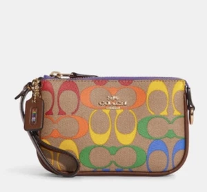 COACH Leather Nolita 15 Purse / Bag - Rainbow Pride New - Picture 1 of 8