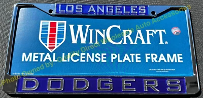 ⭐️⭐️⭐️⭐️⭐️ DODGERS BASEBALL MLB Los Angeles Metal  License Plate Frame - Image 1 of 4