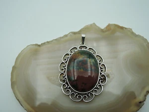 Anhänger 835 Silber mit Jaspis Schmuck Damen Band Fingerring 104 - Bild 1 von 8