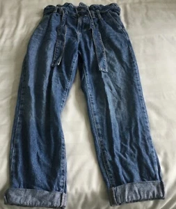 Jeans rectos de viscosa azul Denim co para mujer talla 8 L27 con corbata regular - Imagen 1 de 5