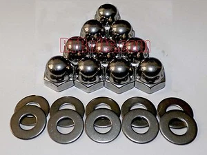 (10) Tuercas de tapa de bellota 5/16"-18 seguridad, espectáculo, cúpula, hexagonal, rosca UNC de acero inoxidable - Imagen 1 de 10