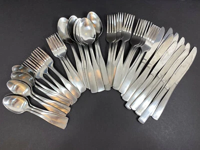 Gibson ABBEVILLE Stainless Steel Flatware Set 55 Pieces Incomplete Discontinued - Image 1 of 4