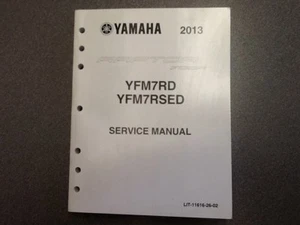YAMAHA OEM SERVICE MANUAL 2013 YFM7R RAPTOR 700R LIT-11616-26-02 - Picture 1 of 2