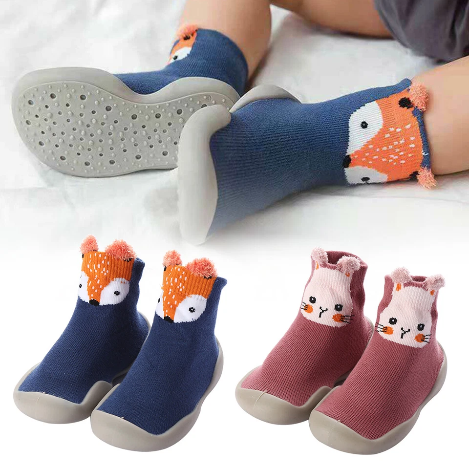 Kids Baby Girl Boys Toddler Anti-slip Soft Slippers Socks Cotton  Slippers Shoes - image 1 of 4