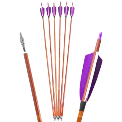 30" Carbon Arrows 4" Feathers SP500 Archery Compound Recurve Bow Hunting Target - Image 1 of 4