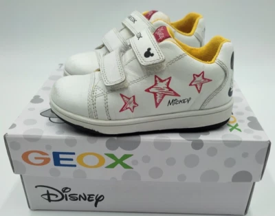Geox‎ Mickey Mouse Baby Jungen B New Flick Boy Sneakers 23 EU Weiß Rot Leder - Bild 1 von 4