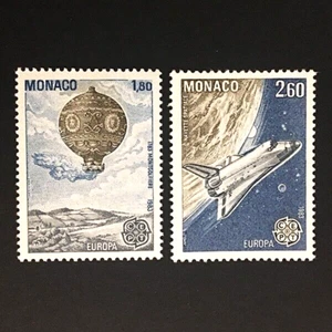 Monaco 1983 set MNH ** Europa space Sc#1368-1369 SG#1613-1614 Yt#1365-1366 - Picture 1 of 1