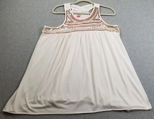 No Boundaries Tank Top Women Juniors Extra Large XL White Sleeveless See Through - Picture 1 of 12