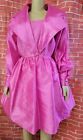 In Francais By Huey Waltzer High Quality Pink vintage wrap flare dress Sz 10  #C