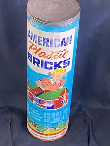 VINTAGE 1950’s HALSAM AMERICAN PLASTIC BRICKS SET # 735 - Picture 1 of 7