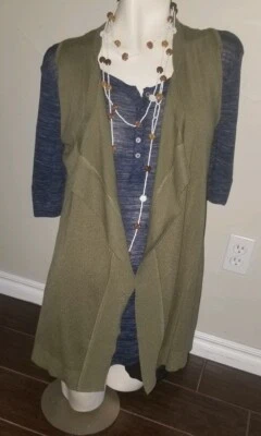 CATO SPORTSWEAR **NUEVO**Chaleco Mujer Oliva Verde Ejército~FLUIDO-SUAVE~ X PEQUEÑO XS🦋 Foto 1 de 4