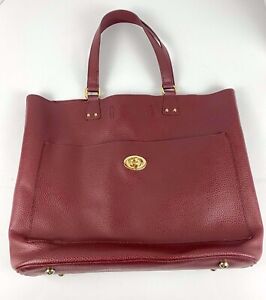 Charming Charlie Tote Laptop Bag - Dark Wine - Faux Leather Lots of Storage