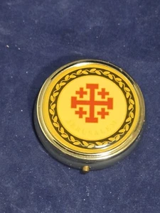 Caja de pastillas pequeña cruz de Jerusalén o PYX - A2011 - Imagen 1 de 9