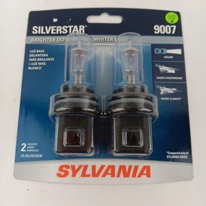Pair Of Sylvania SilverStar 9007 Auto Halogen WhiterHeadlight Bulb - Picture 1 of 5