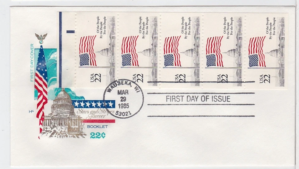 TurtlesTradingPost- Flag Over Capitol Booklet 1985 #2116- FDC House of Farnam - Image 1 of 1