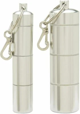 2 Pcs Keychain Portable Pill Case for 3 Compartments Container Holder Organizer - Image 1 of 4