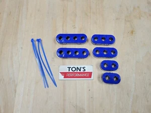 Ton's Nylon Clamp-On Wire Separators for 8mm Ignition Spark Plug Cable Blue Kit - Picture 1 of 3
