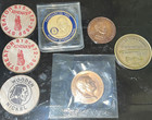 Tokens & Medals Lot - 7 Wooden Nickel Abraham Lincoln Springfield Nra Rotary