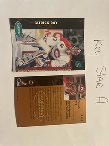 1991-92 PARKHURST PATRICK ROY #442 Montreal Canadiens HOF Goalie X 2 Cards - Picture 1 of 1