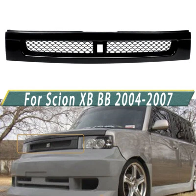 For 2004-07 Scion XB BB Gloss Black JDM Front Bumper Hood ABS Grill Mesh Grille - Imagem 1 de 4