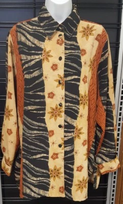 Camisa Liz Baker Mujer Talla Grande Abotonada Cebra Floral Estampado Animal Geométrico Foto 1 de 4