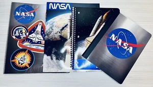 NASA Stationery Bundle, 3-ring, 1” Binder, Notebook, Composition book, Folder - Picture 1 of 13