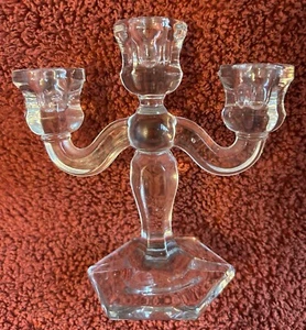 Westmoreland Glass No. 1013 Childrens Mini Toy Candlestick Three Cup Candelabra - Picture 1 of 7