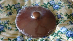 Longaberger 2008 kleiner Kesselkorb Zimtdeckel mit Holzknauf #5064529 NEU - Bild 1 von 4