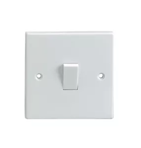 LIGHT SWITCHES STANDARD 1 GANG 2 WAY 230V 10 AMP WHITE x 2 - Picture 1 of 3