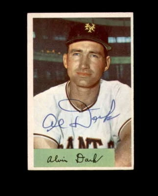 Al Dark Signed 1954 Bowman New York Giants Autographed - Image 1 of 2